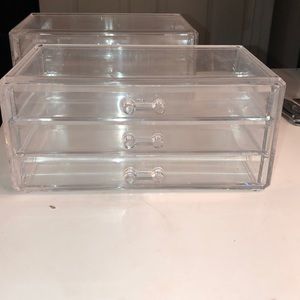 Acrylic 3 drawer makeup organizers